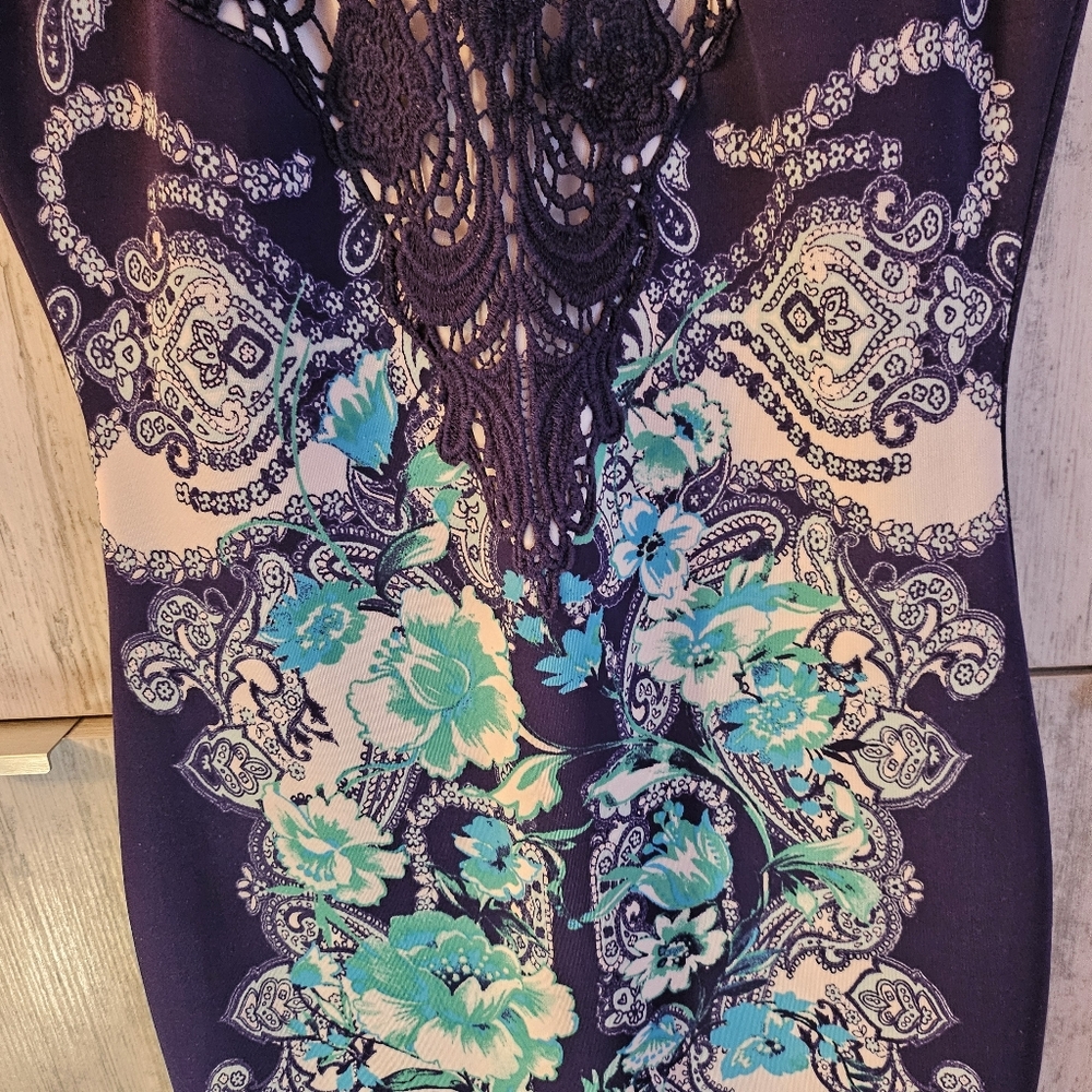 Jax Elegant Floral Sleeveless Dress Size 4 - Picture 3 of 14